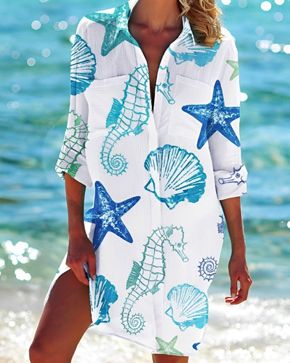 Rhianna - Chemisier ample et décontracté pour femme avec boutons