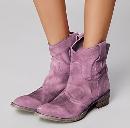 Adaline - Retro-Cowboy-Stiefel mit niedrigem Absatz für Damen