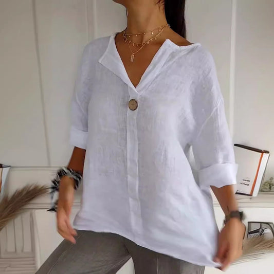 Arabella - Damenbluse mit weitem Schnitt und V-Ausschnitt