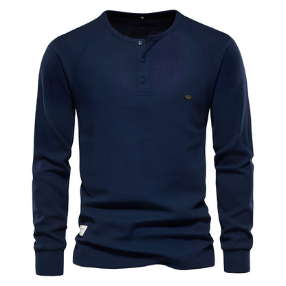 Joachim - Herren-Langarmhemd aus Waffelstoff