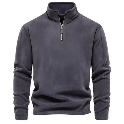 Nicholas - Fashionable fleece pullover for men with zipper