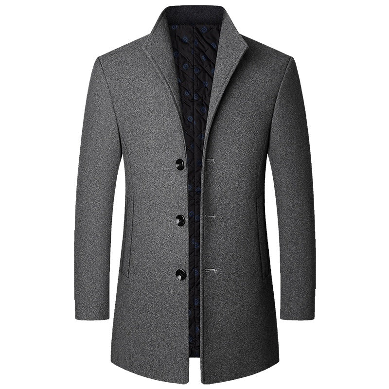 Colson - élégant manteau long en laine pour hommes