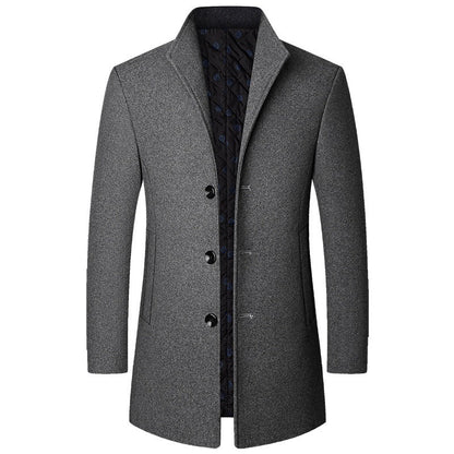 Colson - élégant manteau long en laine pour hommes