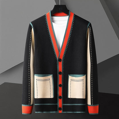 Jason - Cardigan di maglia elegante con abbottonatura per uomo