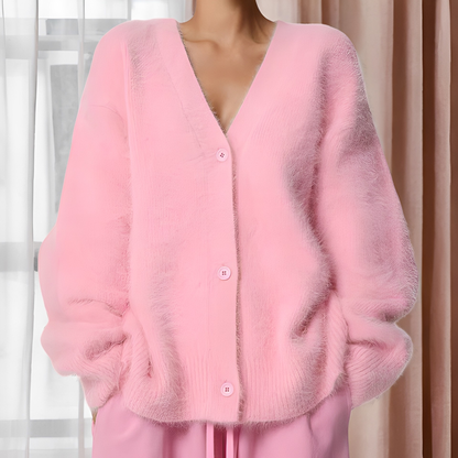 Emberly - Comfortable, casual cut women's sweater made of cashmere