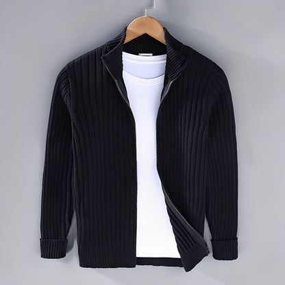 Jacquy - Cardigan moderno da uomo in maglia