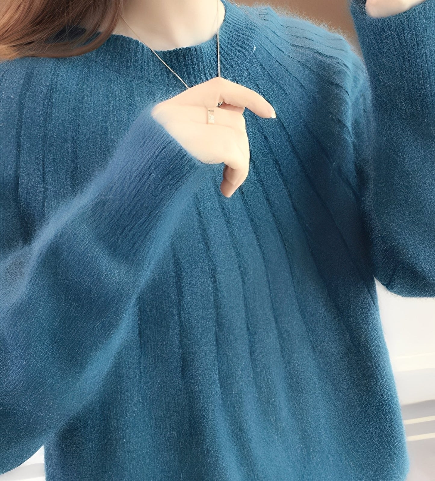 Josslyn - Elegancki, luźno skrojony damski sweter z kaszmiru