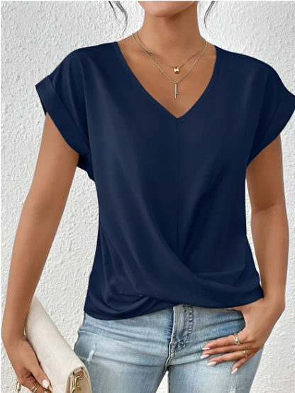 Rachael - Locker geschnittene Bluse mit besonderem V-Ausschnitt für Damen