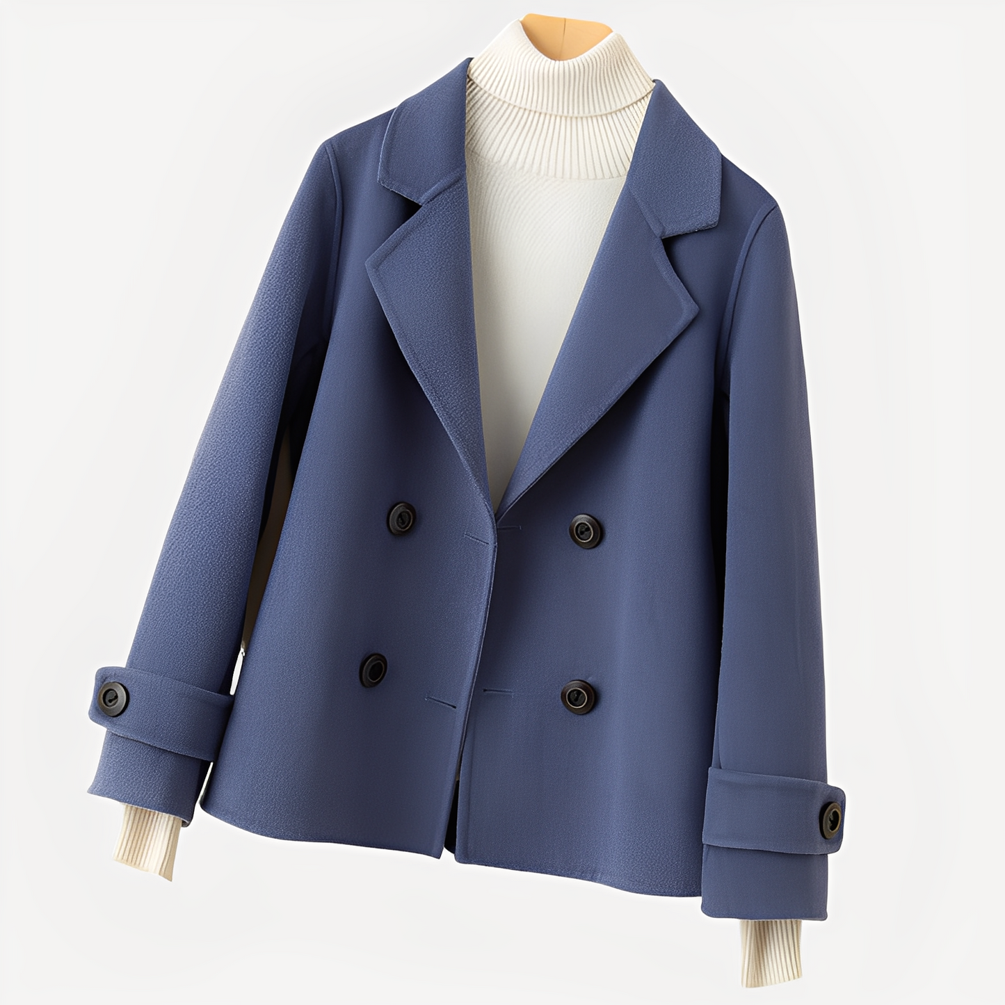 Sofia - Elegancka, krótka damska kurtka z kaszmiru