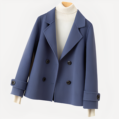 Sofia - Elegancka, krótka damska kurtka z kaszmiru