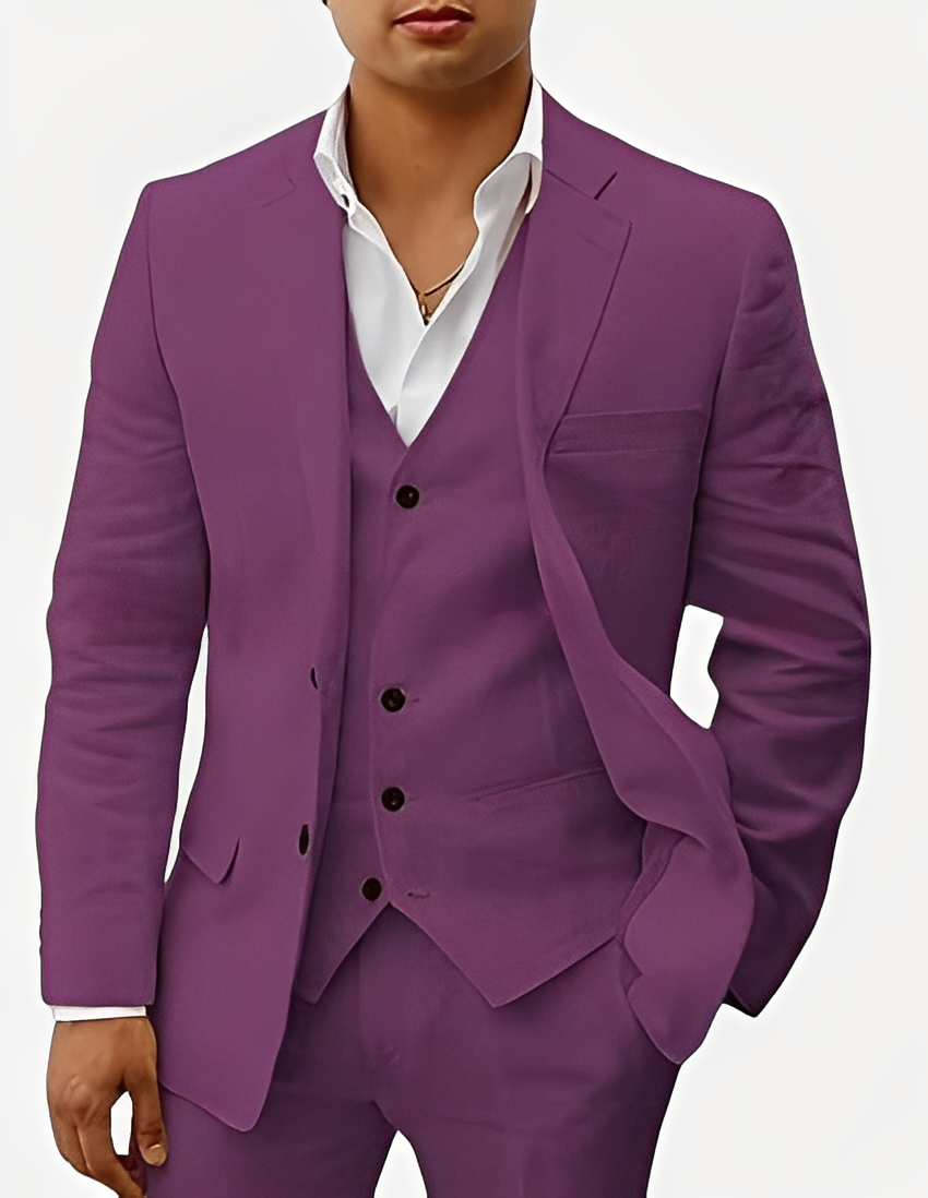 Beckham - Stylish men's linen set in three pieces