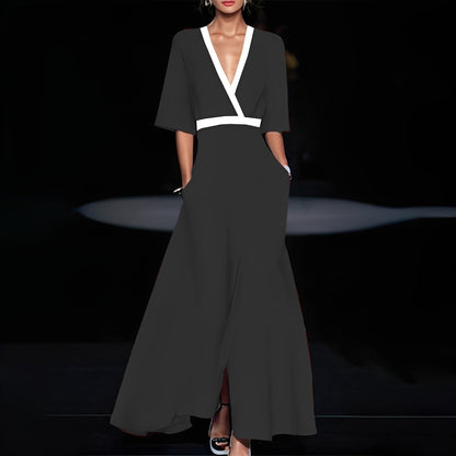 Débora - Damen-Langkleid mit stilvollem Blumenmuster