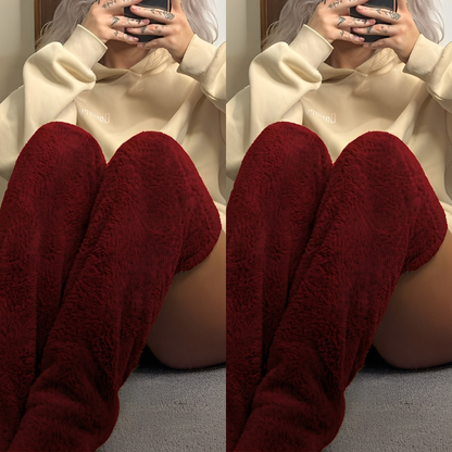 Camellia - Warm, over-the-knee winter socks for women