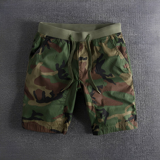 Bryan - Taktische Tarn-Shorts mit elastischem Bund für Herren