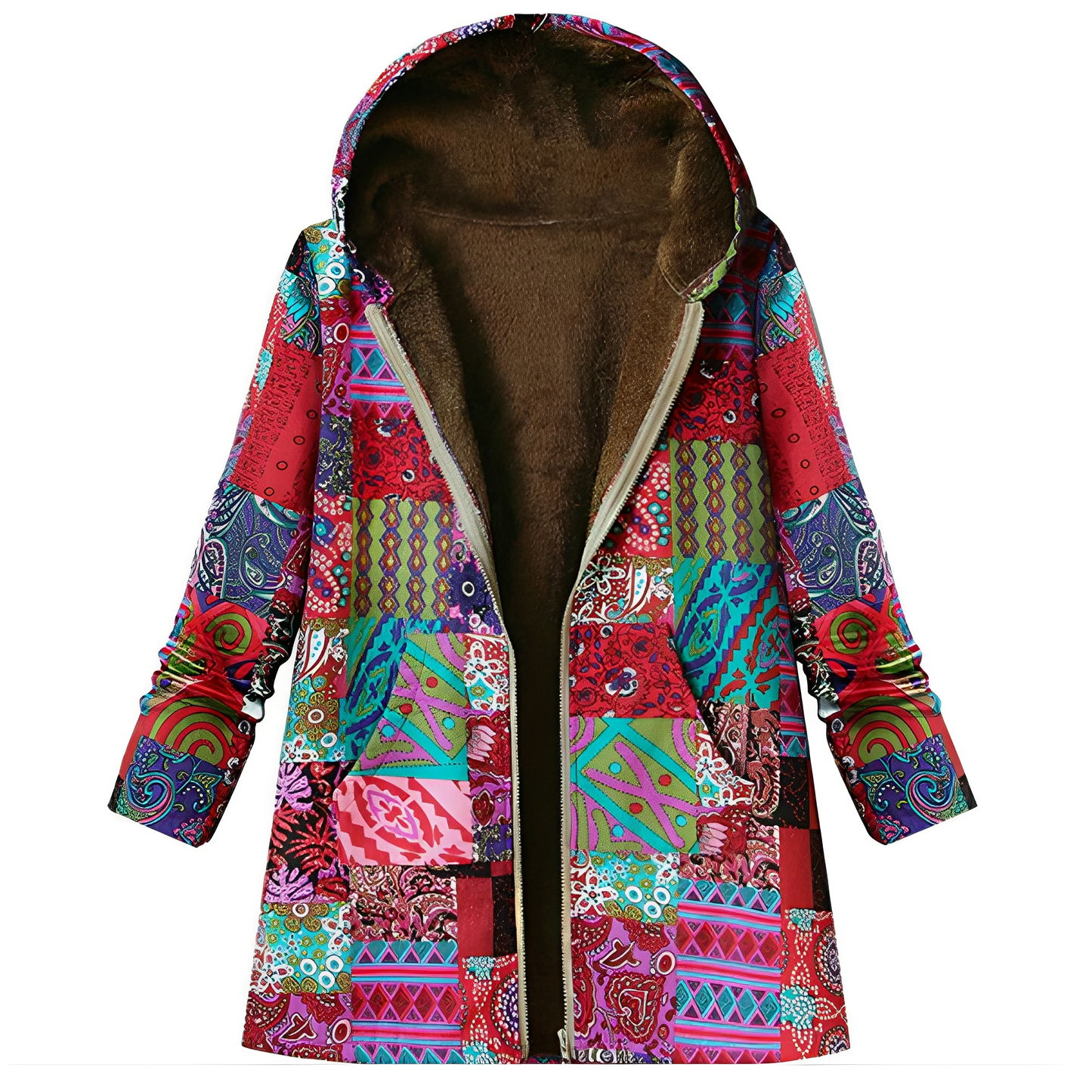 Olyvia - Damenjacke im Retro-Stil mit Muster