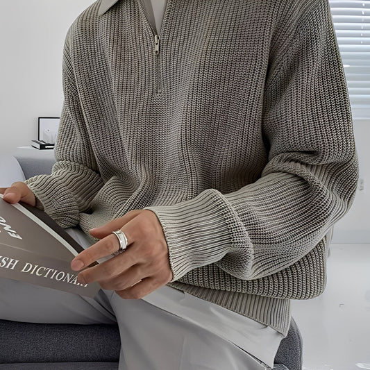 Jeffrey - módní, volně pletený pánský svetr