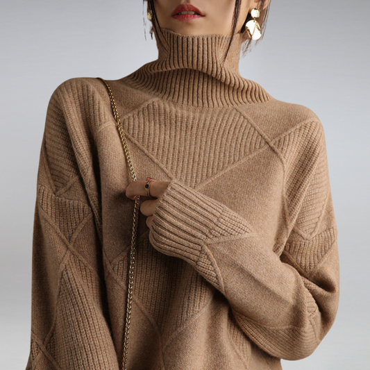 Camille – Damen-Kaschmirpullover mit Rollkragen