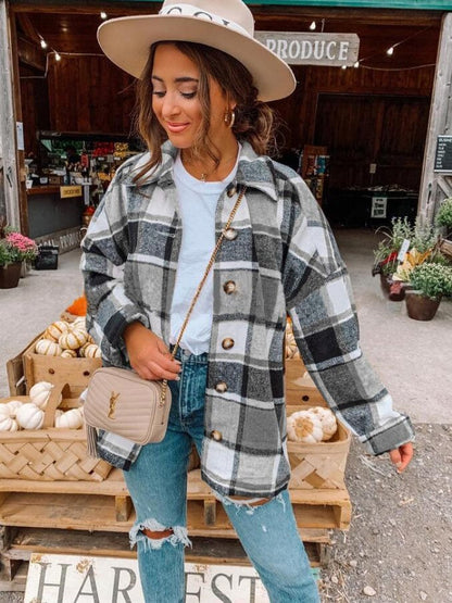 Justy - Chemise en flanelle confortable et ample pour femmes