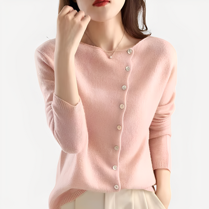 Daria - Elegant, warm single-breasted cardigan for women