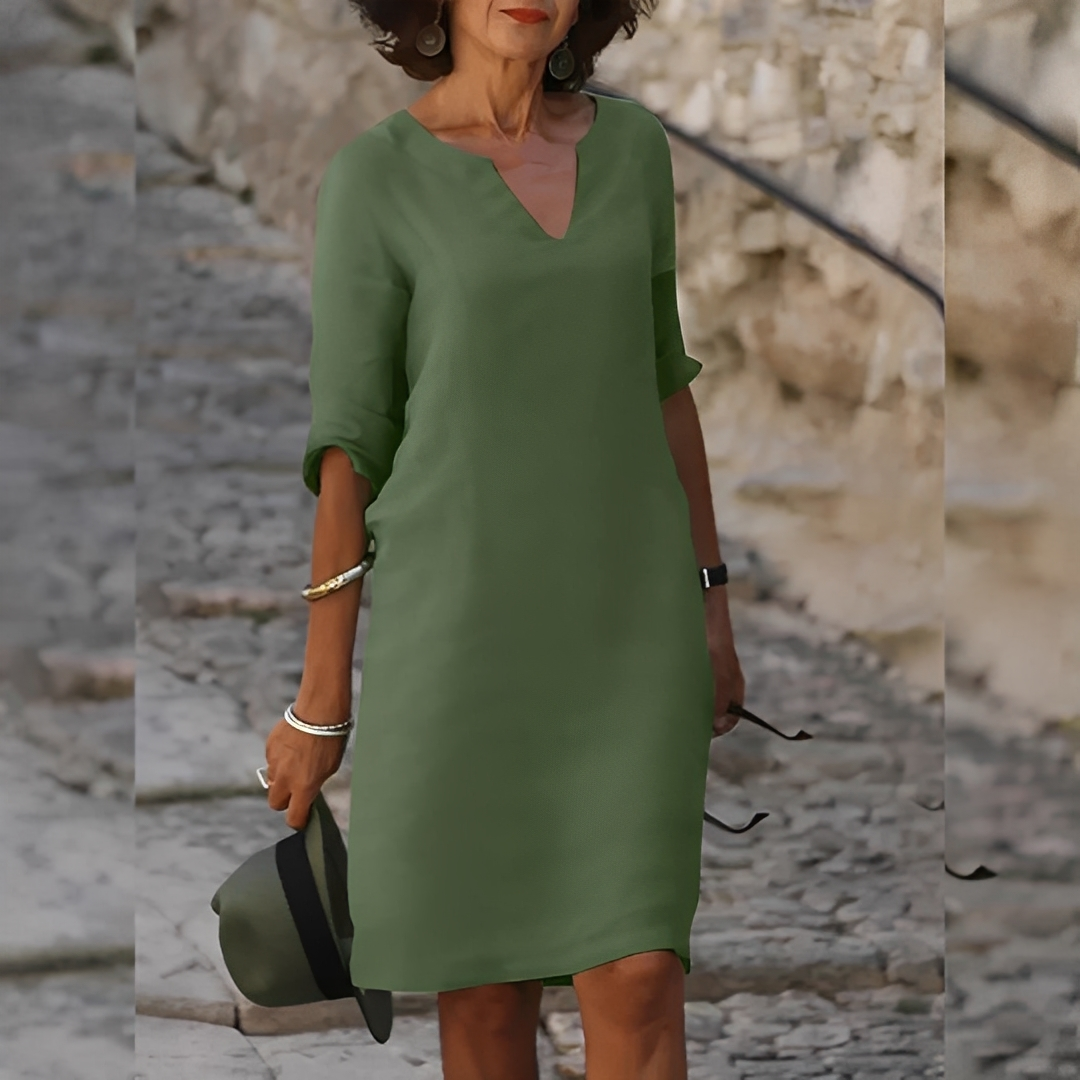 Guilaine - Elegantní šaty s výstřihem do V pro dámy