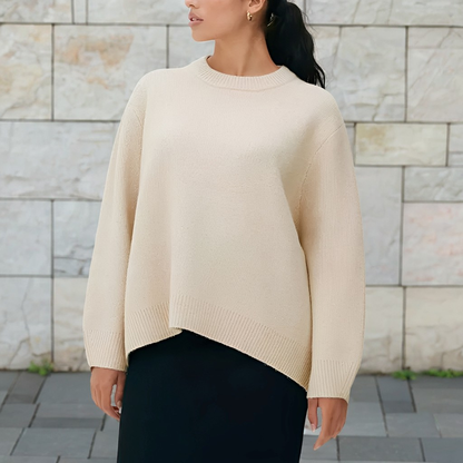 Shanelle - Klasyczny damski sweter z okrągłym dekoltem