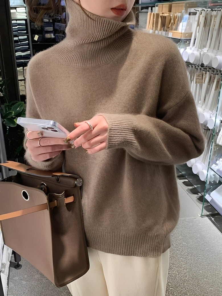 Gloria - Eleganter Rollkragenpullover aus Wolle für Damen