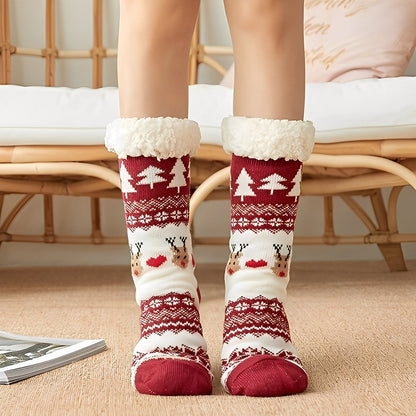 Kassia - Warme Weihnachts-Fußsocken für Damen