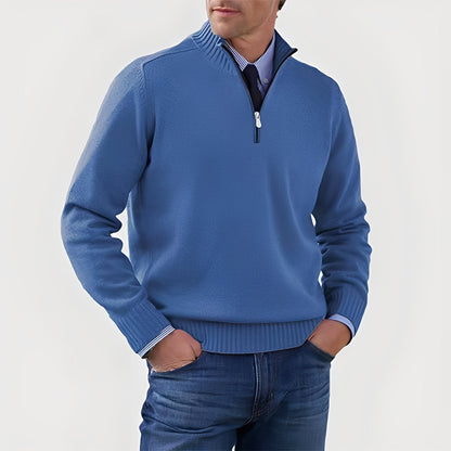 Nolan - Comfortable Men's Knit Sweater with Zipper