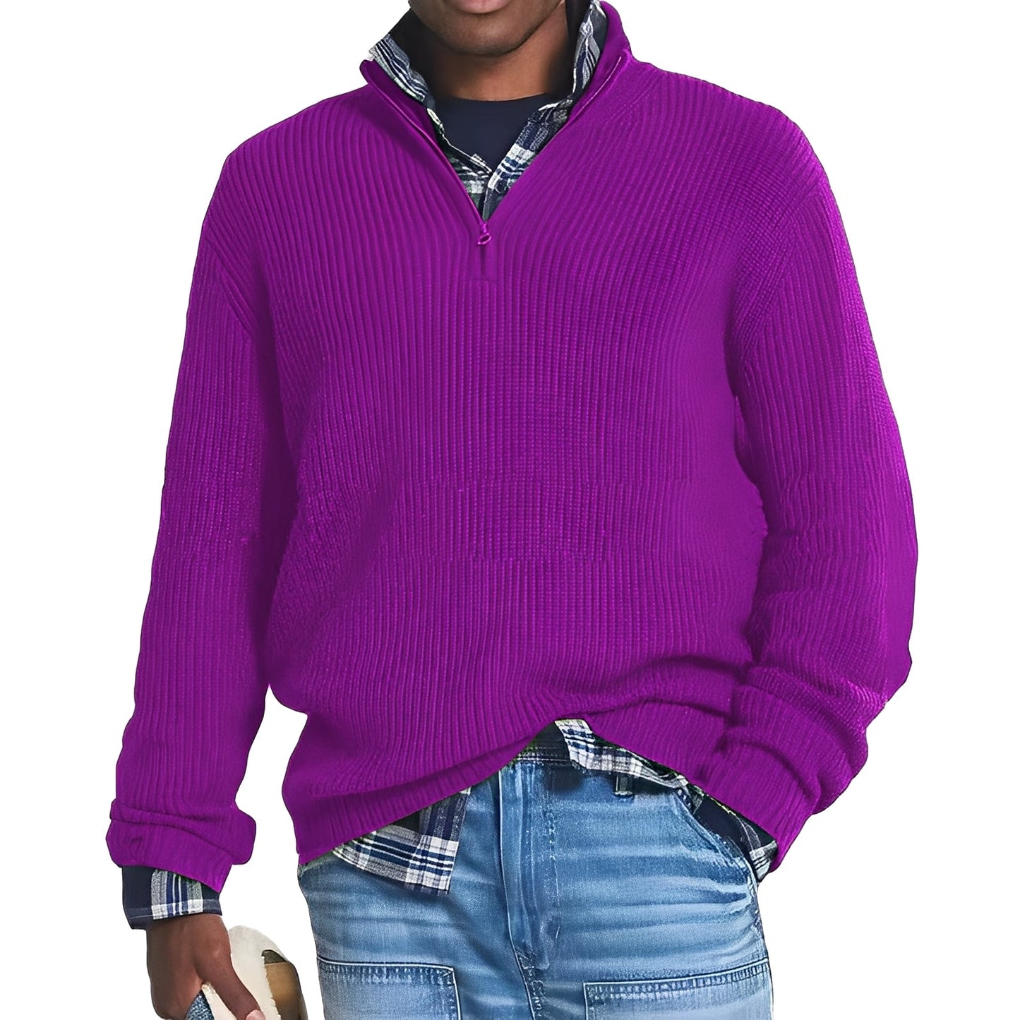 Edward - Cashmere men's sweater with zipper in modern design