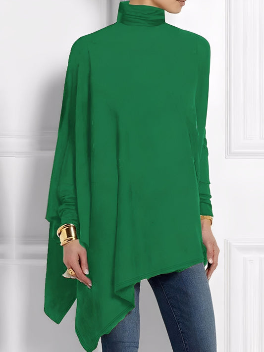 Kalysta - Modisches Fleece-Top mit schrägem Schnitt für Damen