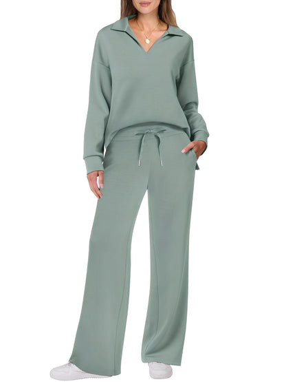 Justina - Comfortable women's set with pullover and pants