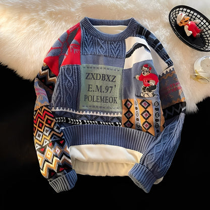 Charles - Stilvoller, locker gestrickter Weihnachtspullover für Damen