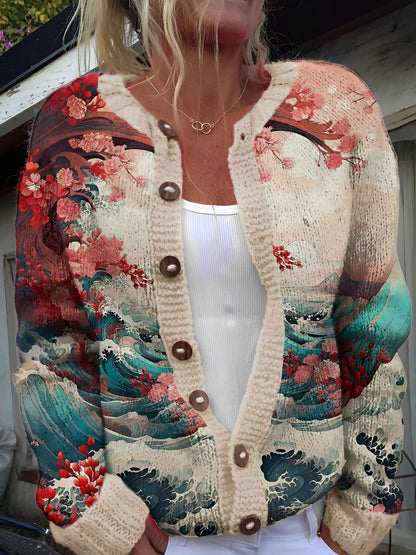 Kandace - Cardigan élégant pour femmes avec motif floral