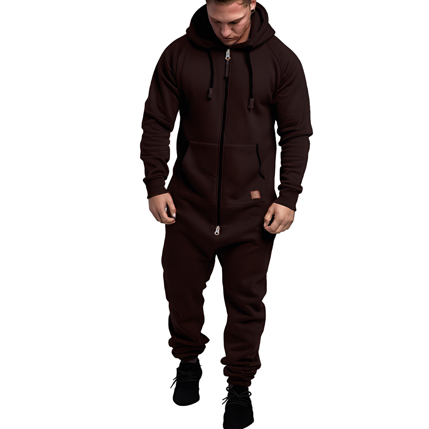 Benson - Combinaison polaire confortable pour homme avec capuche