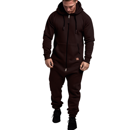 Benson - Combinaison polaire confortable pour homme avec capuche