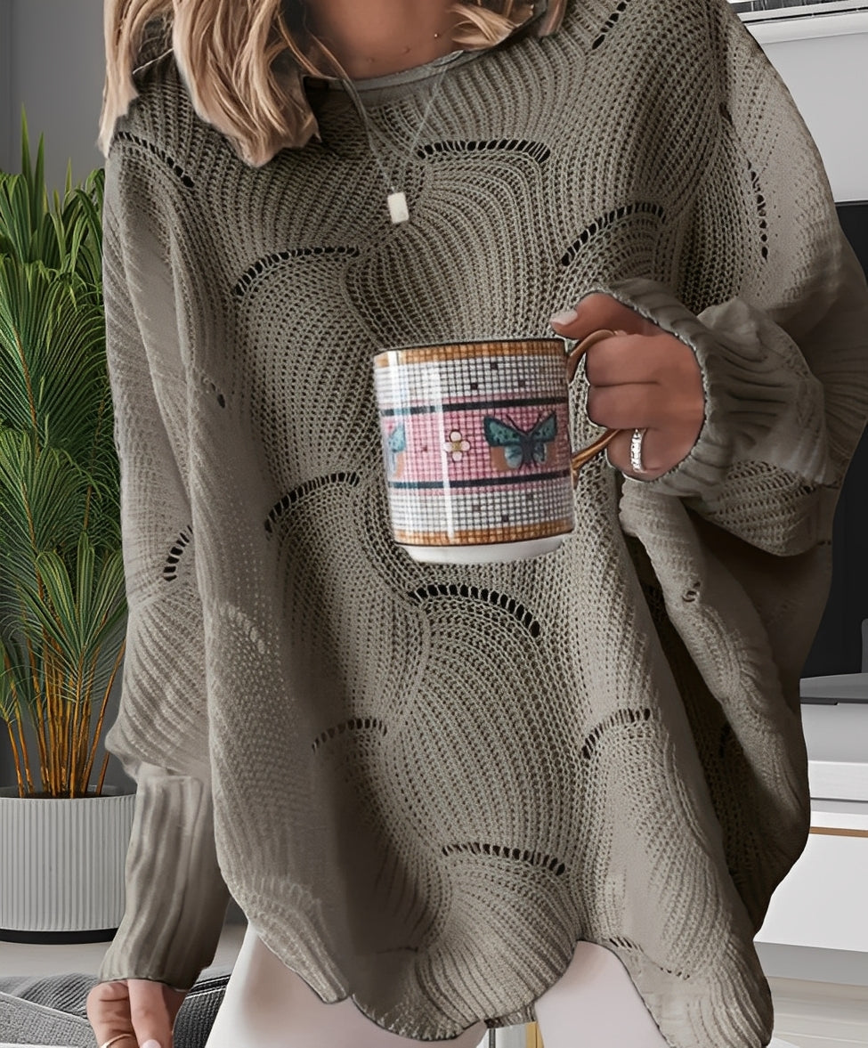 Kassandra - Elegancki damski sweter z dekoltem