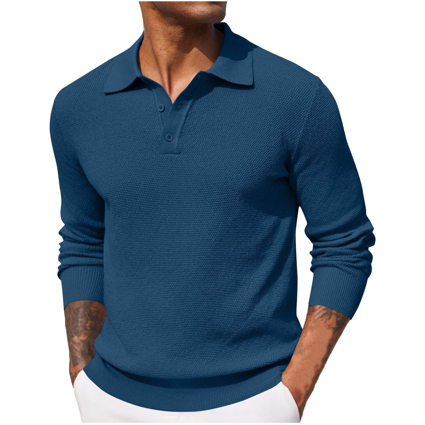 Jerrod - Elegante polo para hombre con mangas largas