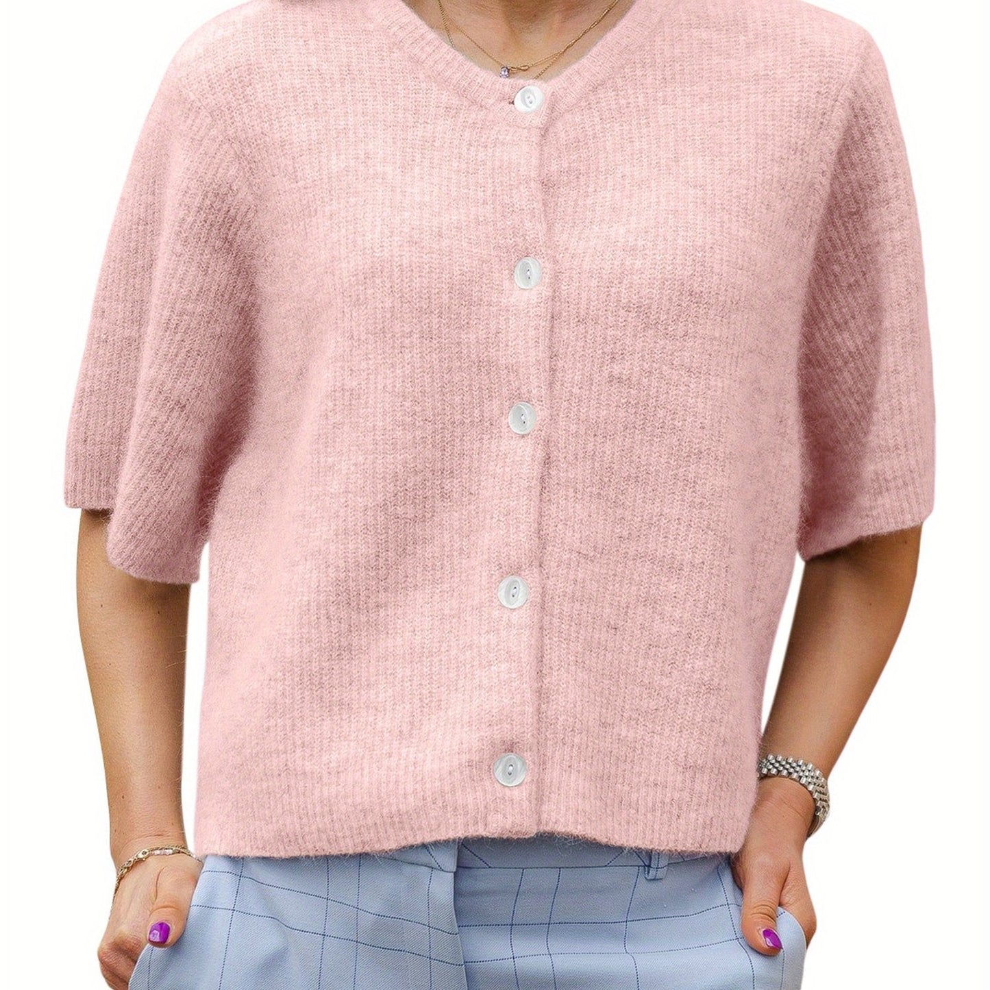 Margie - Legerer Cardigan mit kurzen Ärmeln für Damen