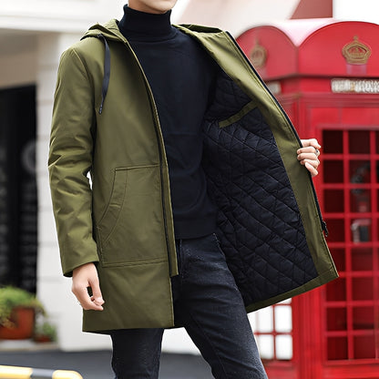 Lucas - Veste homme confortable, épaisse et imperméable avec capuche