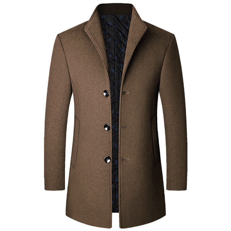 Colson - élégant manteau long en laine pour hommes