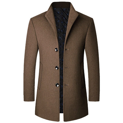 Colson - élégant manteau long en laine pour hommes