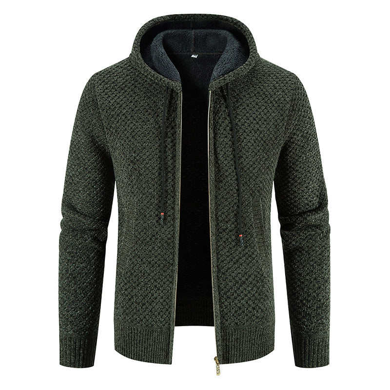 Roswell - Fashionable men's cardigan with hood