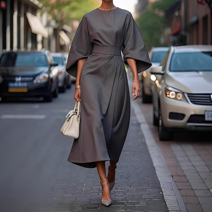 Lauriane - Elegantes Kleid mit Laternenärmeln für Damen