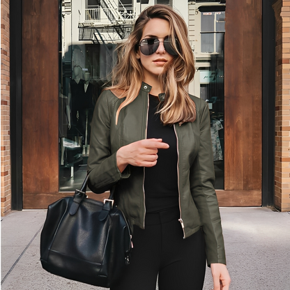 Lysiane - Elegante Winterlederjacke für Damen