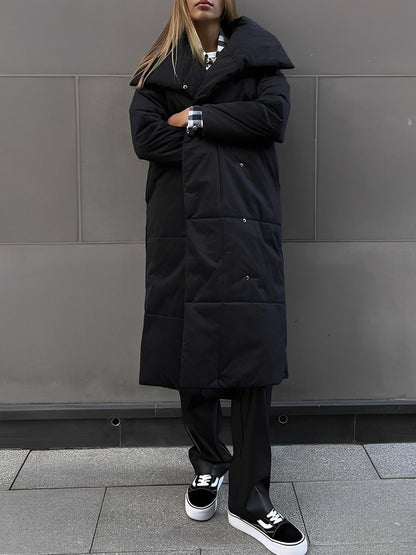 Adaline - długa, ciepła, pikowana kurtka damska