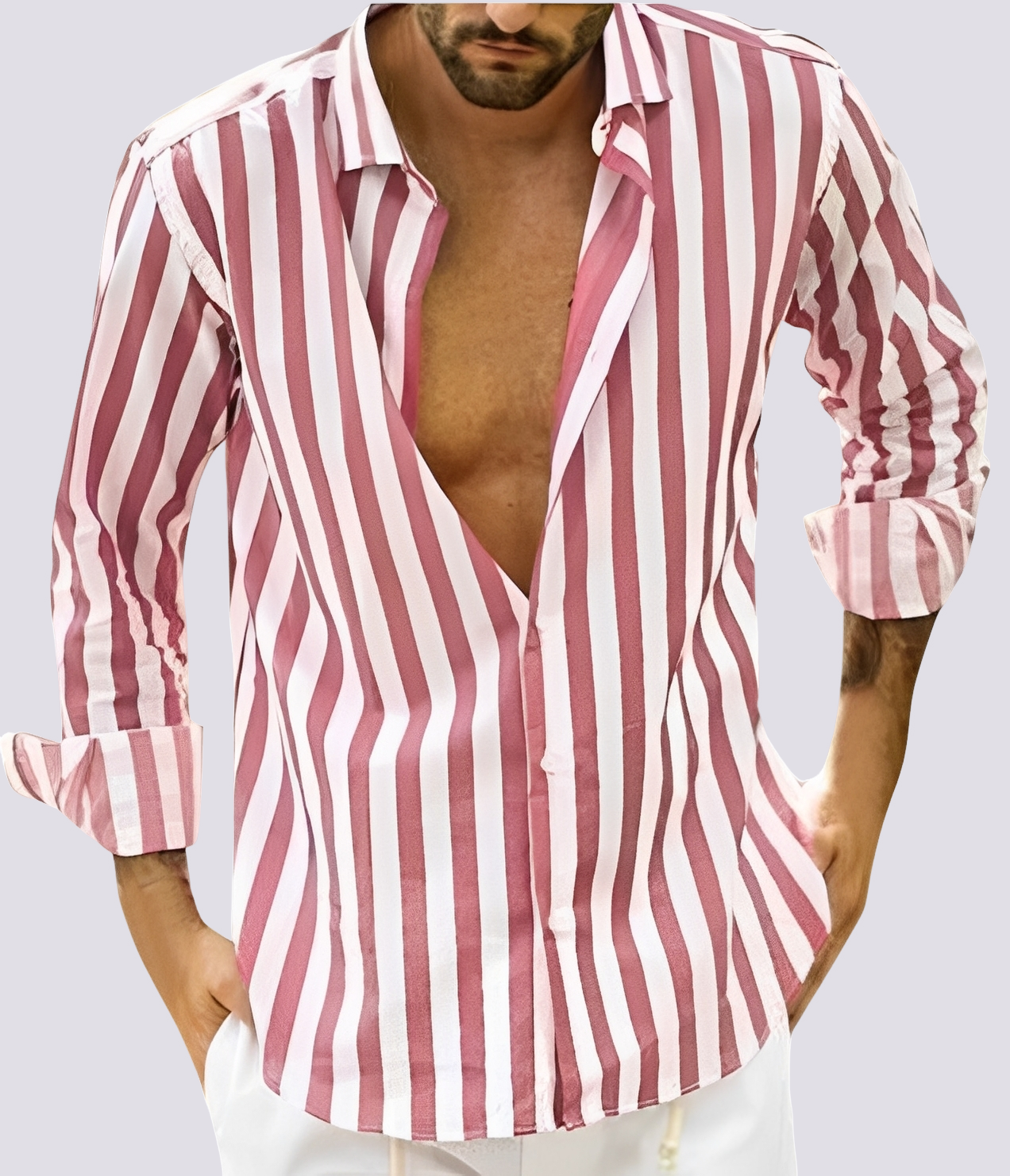 Herbert - Lockeres gestreiftes Herrenhemd