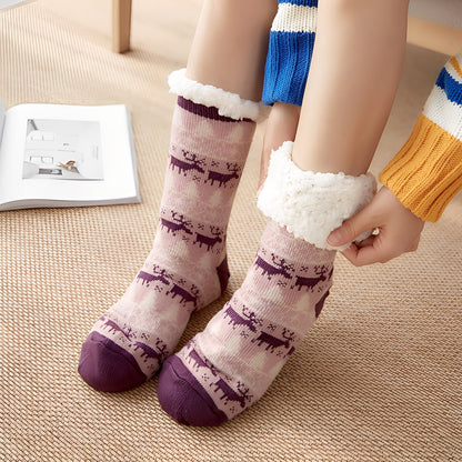 Clarice - Stilvolle mittellange Weihnachtssocken für Frauen