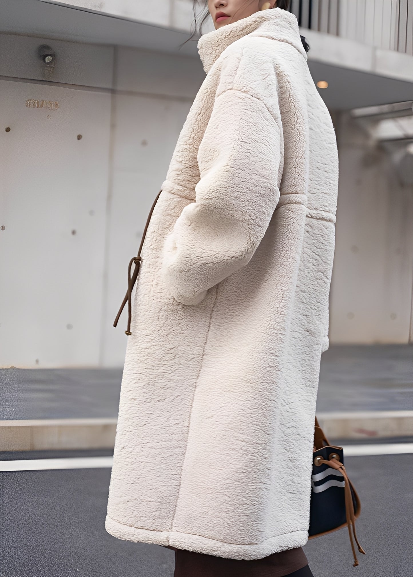 Noelene - Bequemer, lockerer Damen-Wollmantel