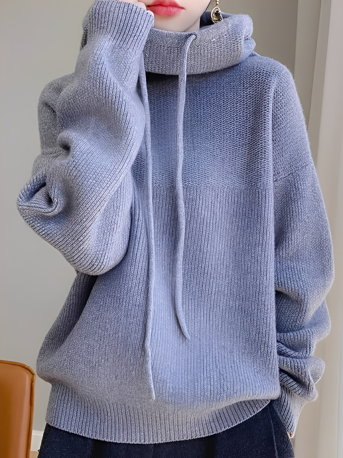 Roxane - Kuscheliger Damenpullover aus Wolle mit Kapuze