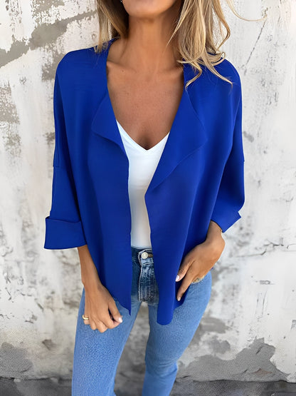 Angelle - Elegant and casual women's blazer made of suede